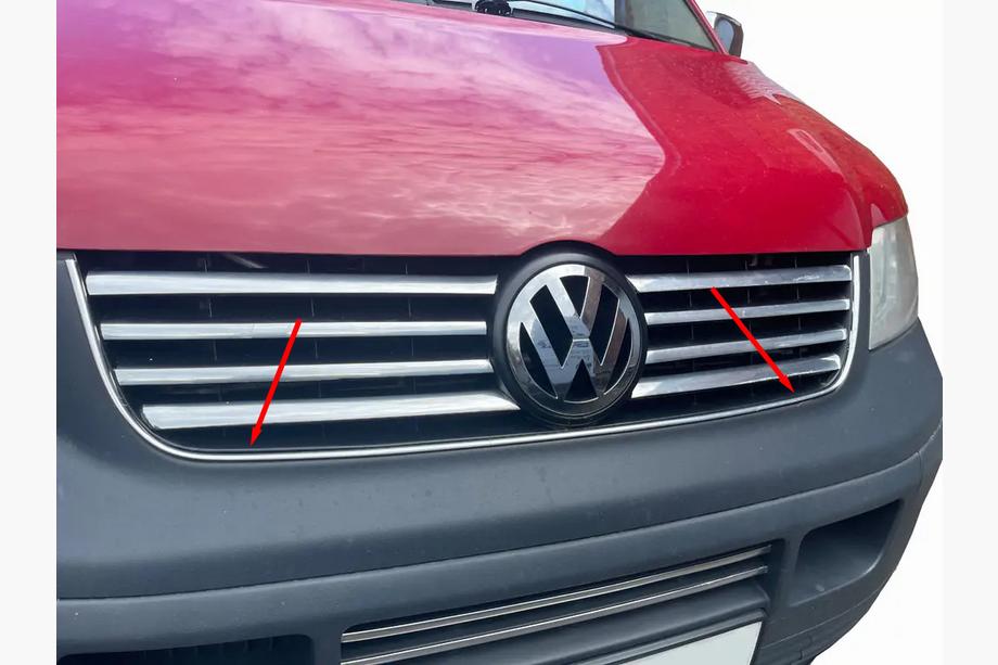 Volkswagen T5 Transporter 2003-2010 Kühlergrill Umrandung (Edelstahl) Image