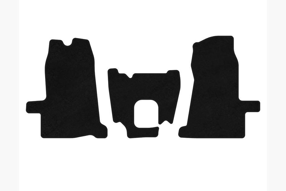 Ford Transit 2000–2014 Textil Fußmatten Deluxe (2000-2006, 1+1, Schaltgetriebe, Schwarz) Image