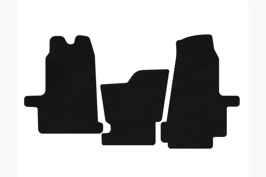Ford Transit 2000–2014 Textil Fußmatten Deluxe (2000-2006, Automatik, Schwarz) Image