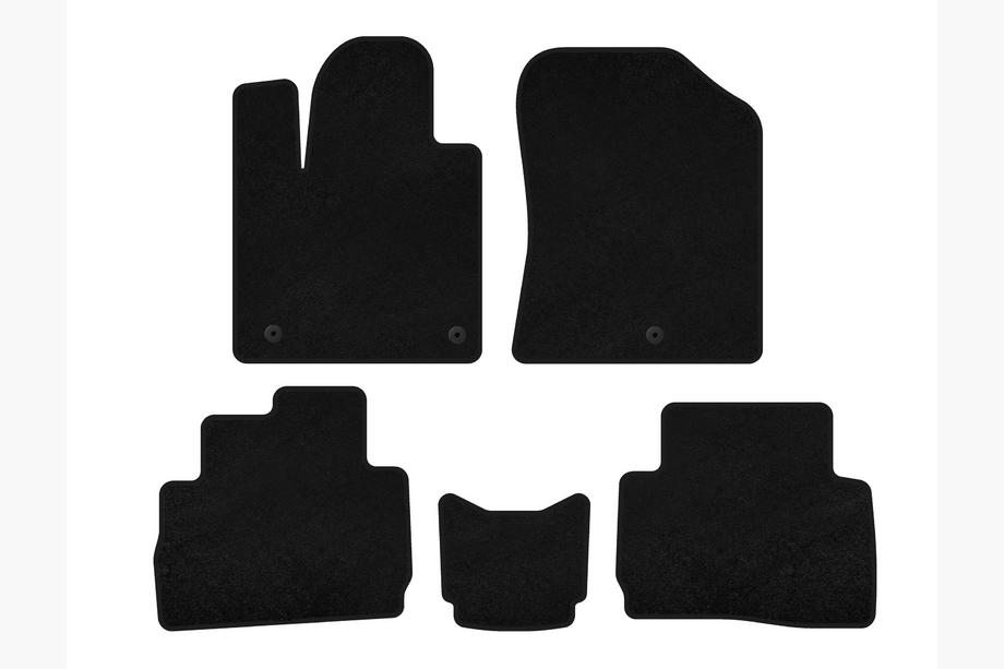 Hyundai Santa Fe 4 2018-2023 Textil Fußmatten Deluxe (2020-2023, Schwarz) Image