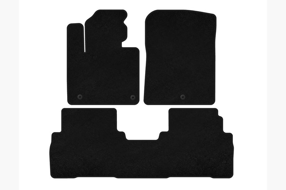 Kia Sorento III UM 2014-2020 Textil-Fußmatten Deluxe (2 Reihen, 7-Sitzer, Schwarz) Image