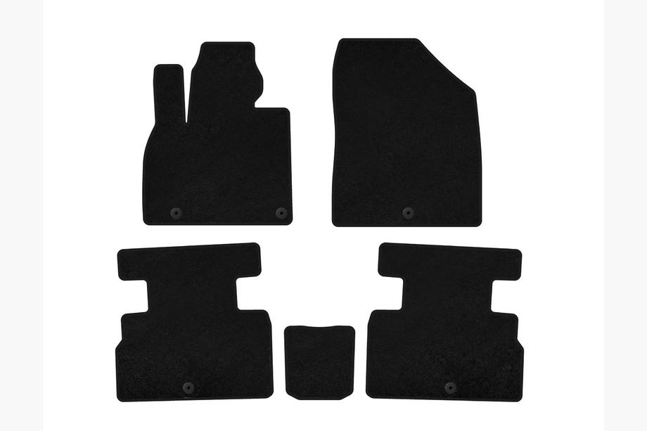 Kia Stonic 2017- Textil Fußmatten Deluxe (2 Reihen, 7-Sitzer, schwarz) Image