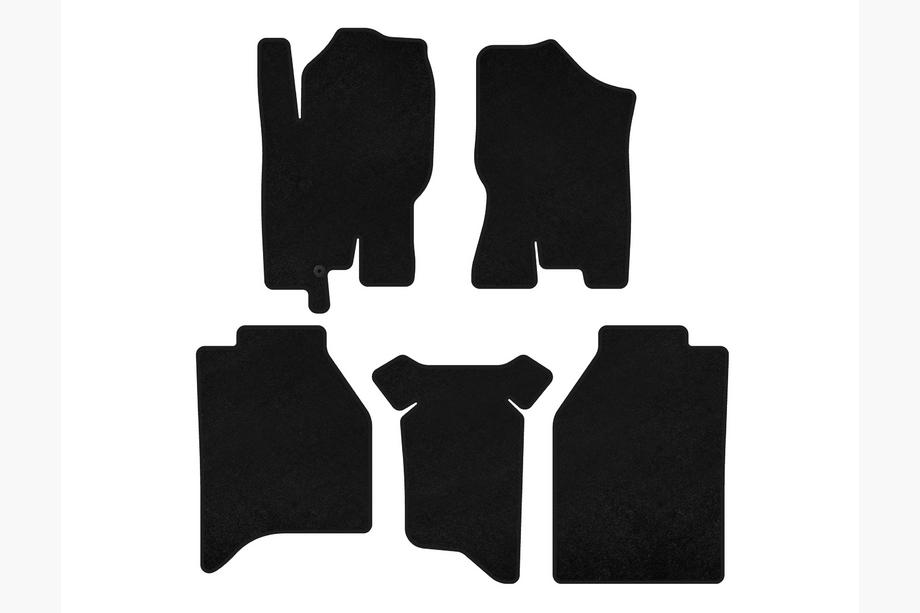 Nissan Navara 2006-2015 Textil-Fußmatten Deluxe (ohne Staufächer, Schwarz) Image