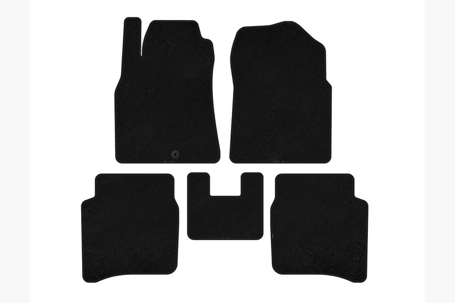 Nissan Primera P12 2002–2007 Textil Fußmatten Deluxe (SD, Schwarz) Image
