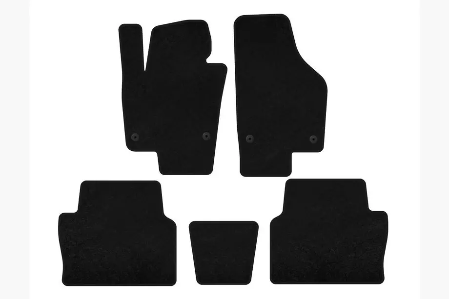 Seat Alhambra 2010- Textil Fußmatten Deluxe (2 Reihen, Schwarz) Image