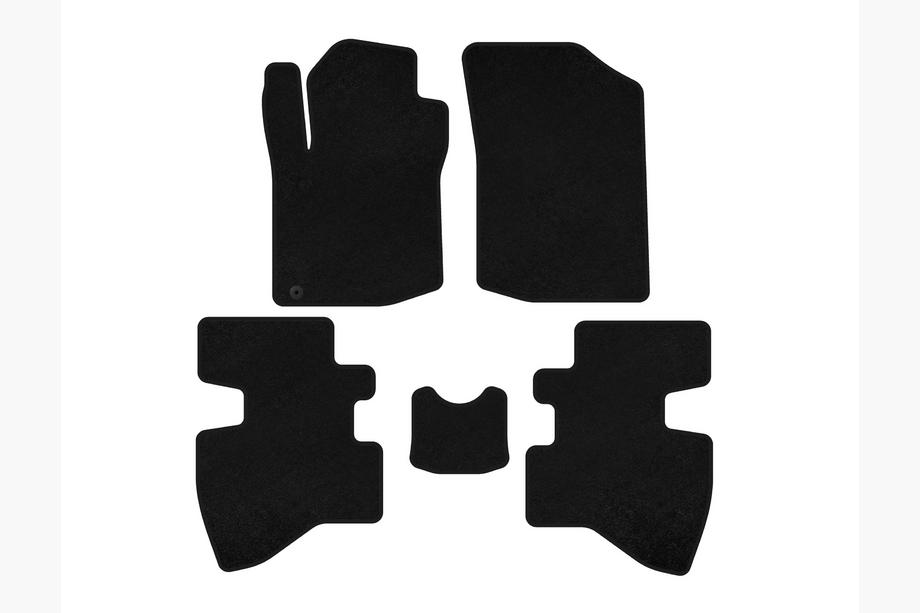 Toyota Aygo 2007-2014 Textil Fußmatten Deluxe (2007-2009, HB, 3-Türer, schwarz) Image