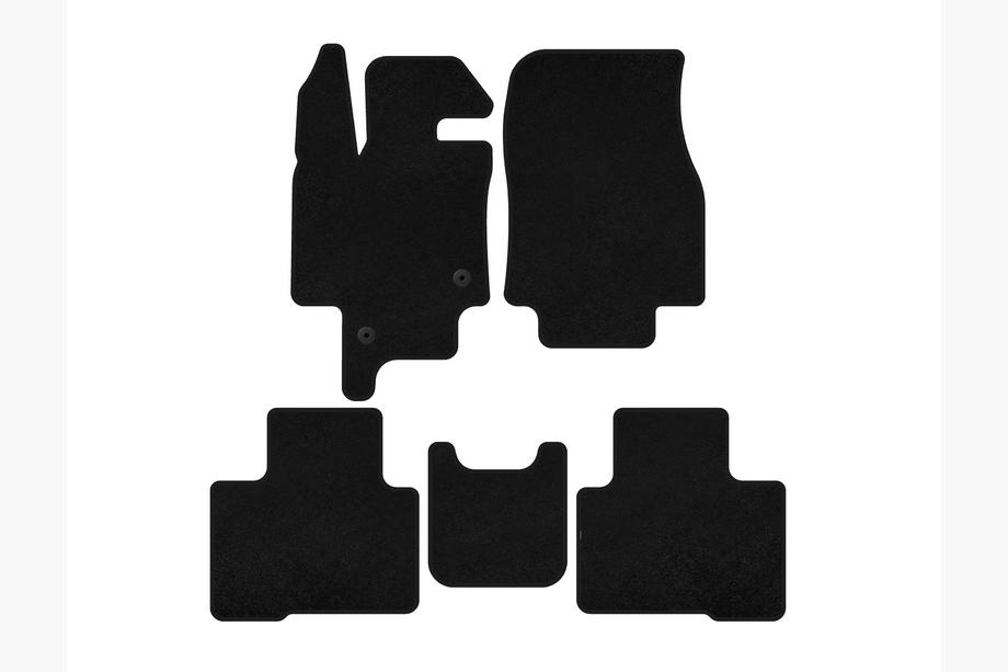 Toyota Highlander 2019- Textil Fußmatten Deluxe (2 Reihen, 7-Sitzer, schwarz) Image