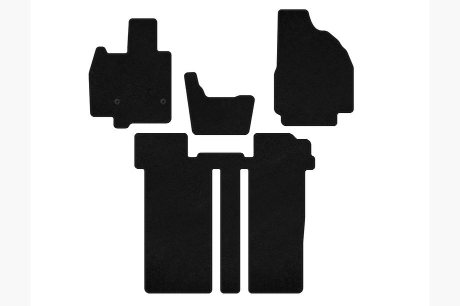 Toyota Previa 2006-2019 Textil Fußmatten Deluxe (2 Reihen, 6-Sitzer, Schwarz) Image