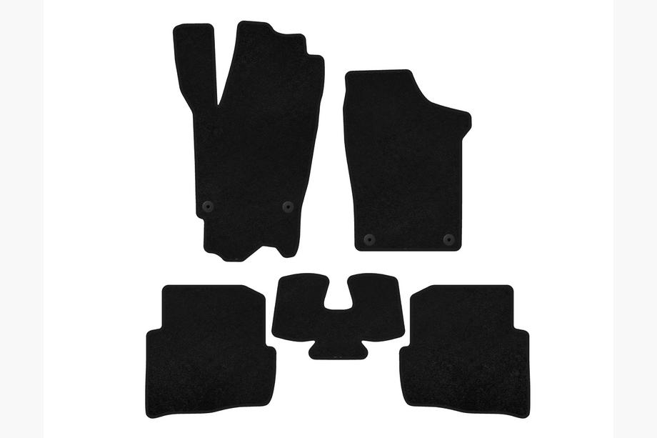 Volkswagen Fox 2003-2021 Textil Fußmatten Deluxe (HB, 3-Türer, schwarz) Image