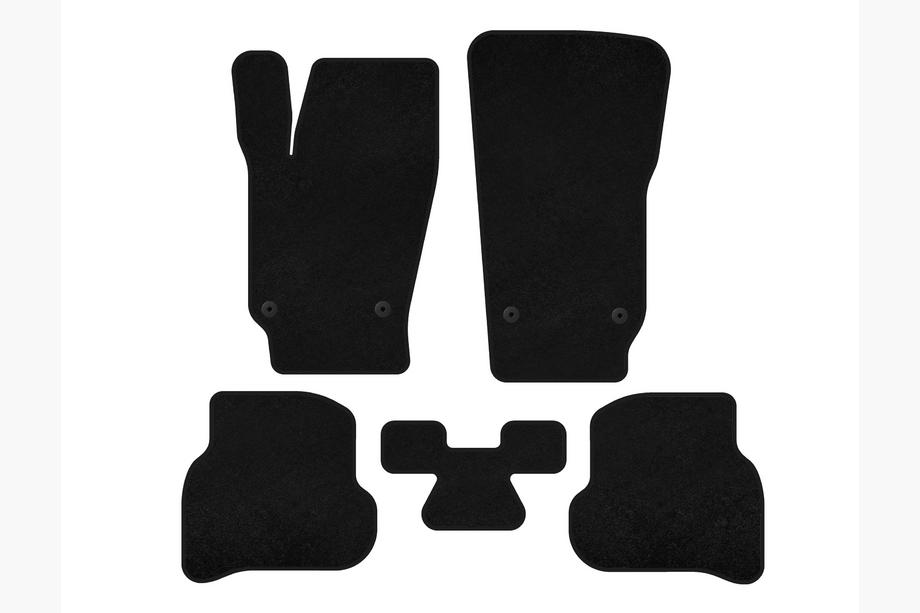 Volkswagen Polo 2010-2017 Textil-Fußmatten Deluxe (HB, 3/5-türig, schwarz) Image
