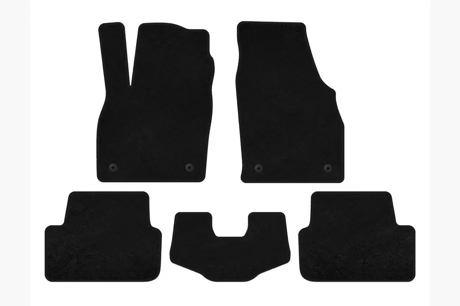 Volkswagen Polo 2017- Textil Fußmatten Deluxe (HB, Schwarz) Image