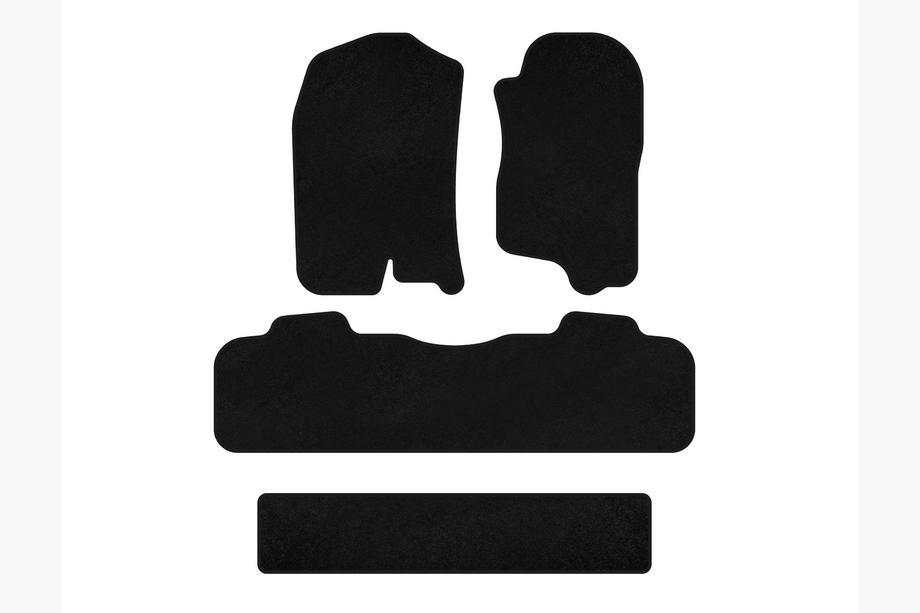 Chevrolet Tahoe 2014-2019 Textil Fußmatten Deluxe (3 Reihen, 2007-2014, Schwarz) Image