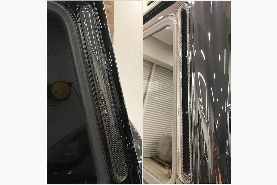 Mercedes G class W463 1990-2018 Carbon Abdeckungen für hintere Säulen Image