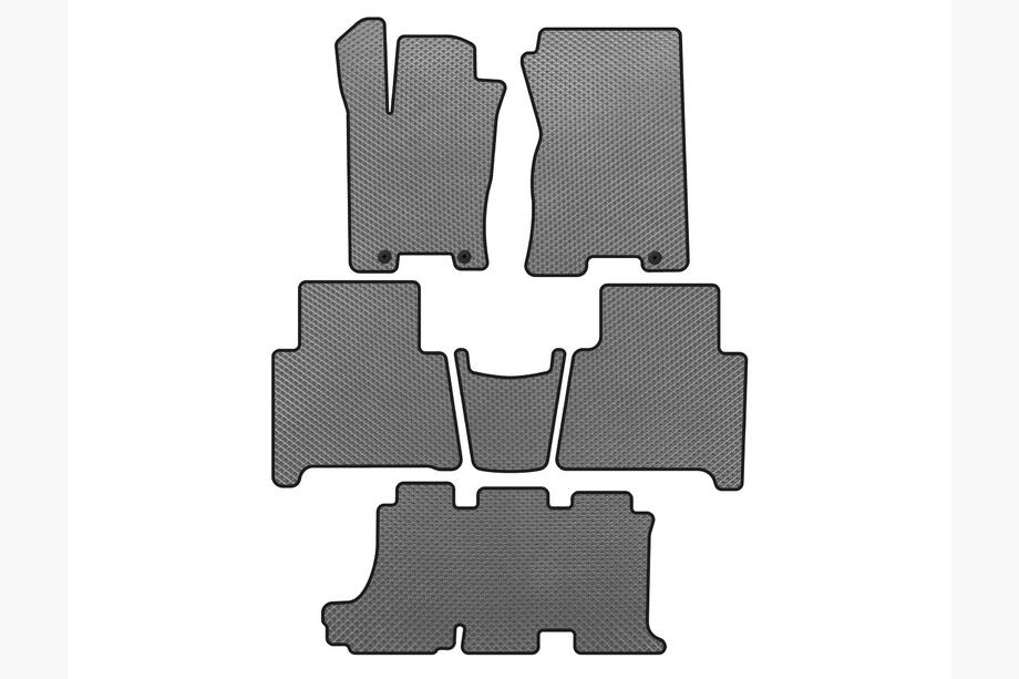 Kia Mohave 2008-2016 EVA Fußmatten (3 Reihen, Grau) Image