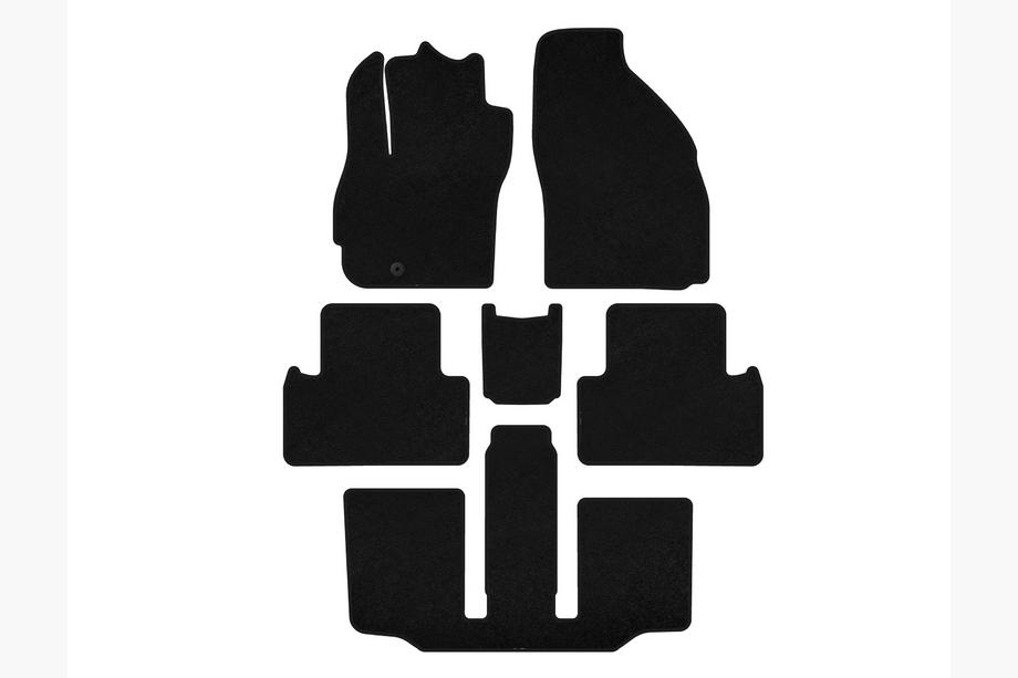 Mazda 5 2005-2009 Textil Fußmatten Premium (3 Reihen, 7-Sitzer, Schwarz) Image