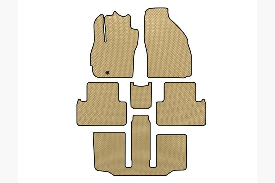 Mazda 5 2005-2009 EVA Fußmatten (3 Reihen, 7-Sitzer, Beige) Image