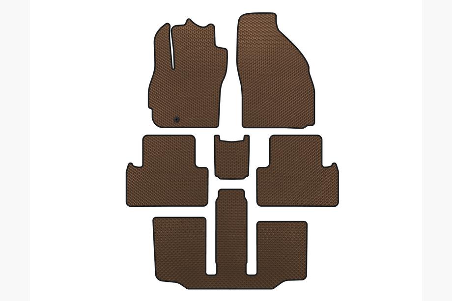 Mazda 5 2005-2009 EVA Fußmatten (3 Reihen, 7-Sitzer, Braun) Image