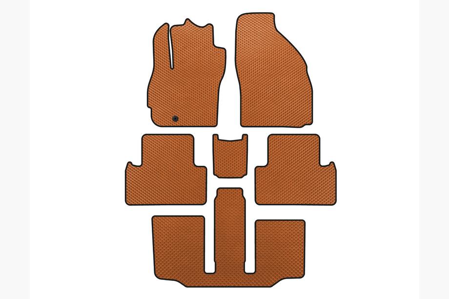 Mazda 5 2005-2009 EVA Fußmatten (3 Reihen, 7-Sitzer, Orange) Image