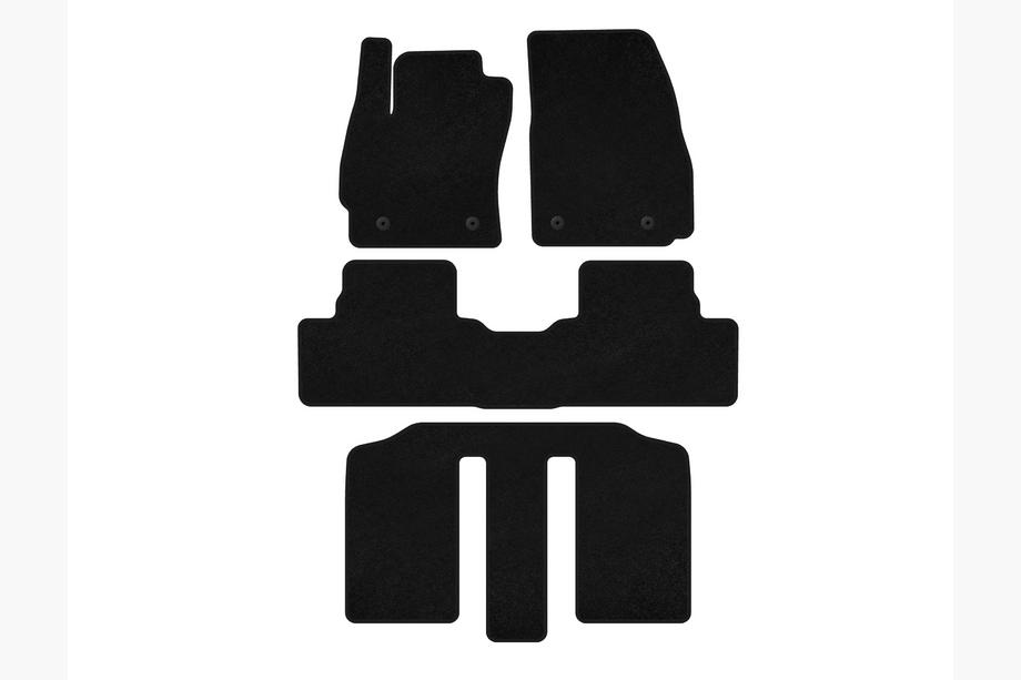 Mazda 5 2010-2018 Textil Fußmatten Deluxe (3 Reihen, Schwarz) Image