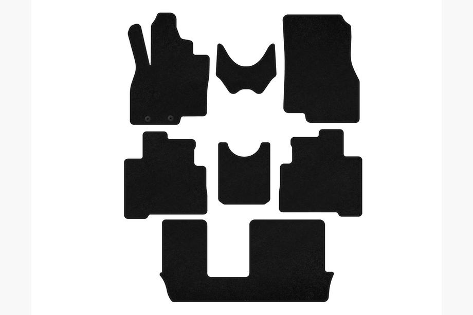 Mitsubishi Grandis 2003-2011 Textil Fußmatten Premium (3 Reihen, 7-Sitzer, Schwarz) Image