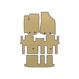 EVA Fußmatten (3 Reihen, Beige)