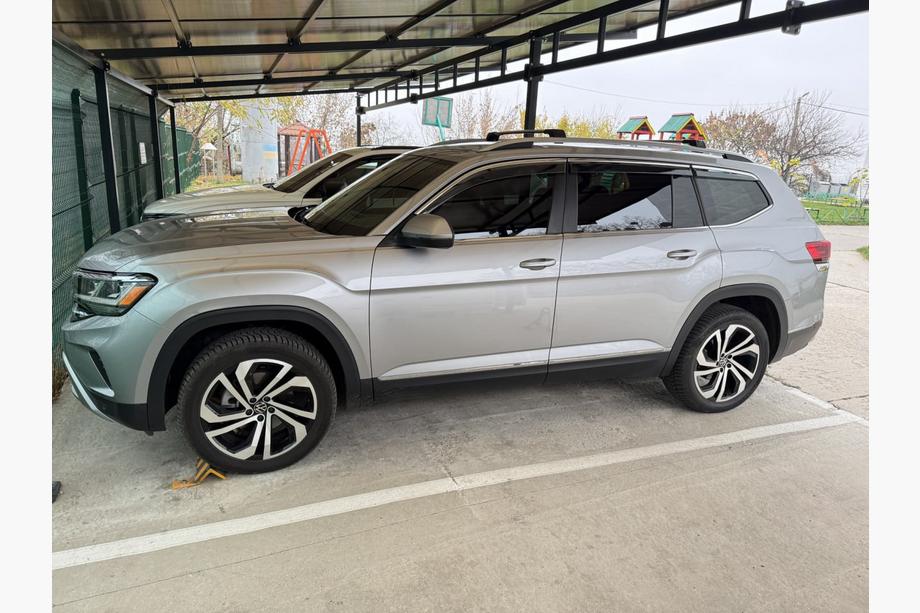 Volkswagen Atlas (Terramont) 2016- Dachträger Querträger für normale Reling ohne Schloss Flybar V1 (2 Stk) bis 140 cm, Schwarz Foto 2