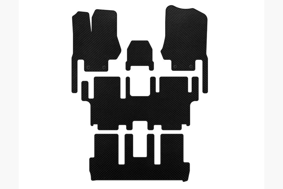 Nissan Quest 2011-2017 EVA Fußmatten (3 Reihen, 7-Sitzer, Schwarz) Image