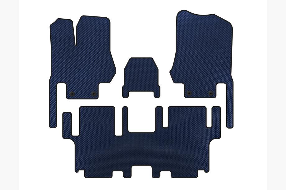 Nissan Quest 2011-2017 EVA Fußmatten (3 Reihen, 7-Sitzer, Blau) Image