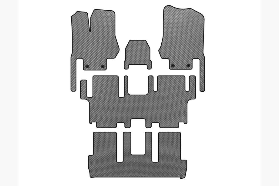 Nissan Quest 2011-2017 EVA Fußmatten (3 Reihen, 7-Sitzer, Grau) Image