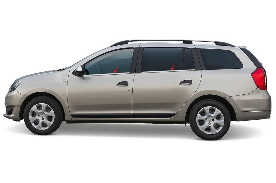 Dacia Logan MCV 2013-2020 Fensterzierleisten Edelstahl (4 Stk) Image