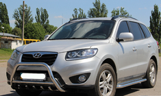 Hyundai Santa Fe 2 2006-2012 Frontbügel WT003 (Edelstahl) Foto 4