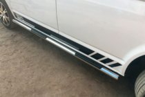 Volkswagen T5 Transporter 2003-2010 Seitliche Rohre (2 Stk., Edelstahl) 60mm, Kurzer Radstand Foto 8