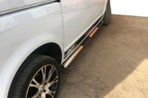 Volkswagen T5 Transporter 2003-2010 Seitliche Rohre (2 Stk., Edelstahl) 60mm, Kurzer Radstand Foto 11