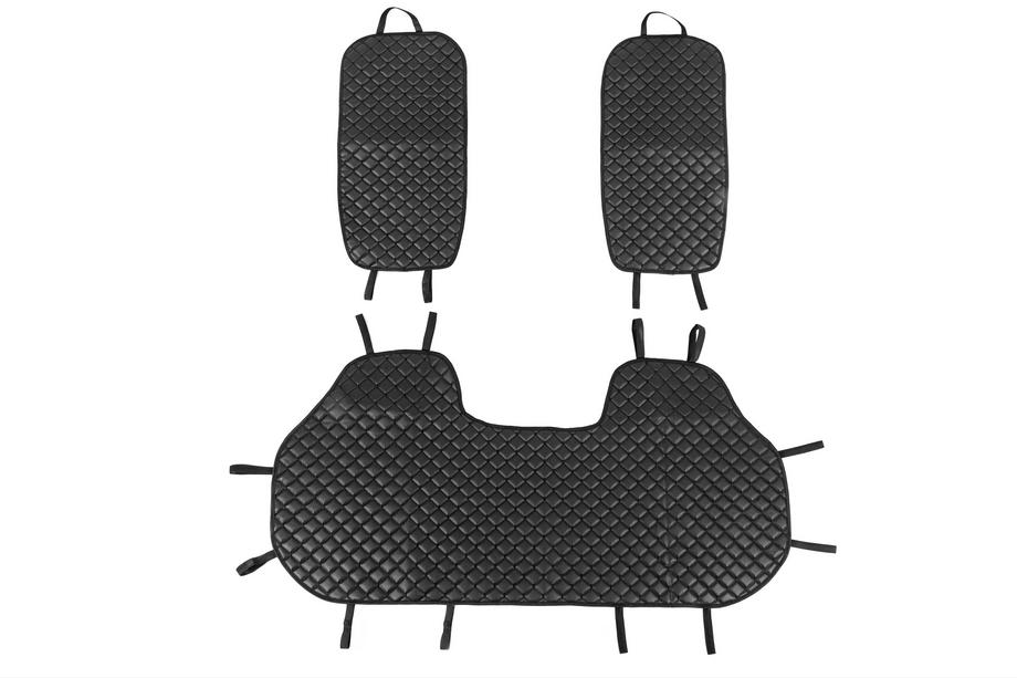 Sitzauflagen für Rücksitze ECO (Set, Schwarz mit schwarzer Naht) Image