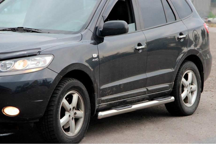 Hyundai Santa Fe 2 2006-2012 Seitliche Rohre B3 (2 Stk., Edelstahl) Foto 1