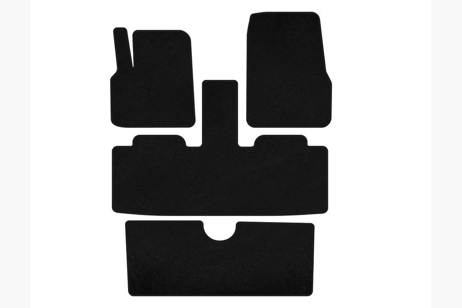 Renault Espace 2002-2014 Textil Fußmatten Premium (3 Reihen, 7-Sitzer, Schwarz) Image