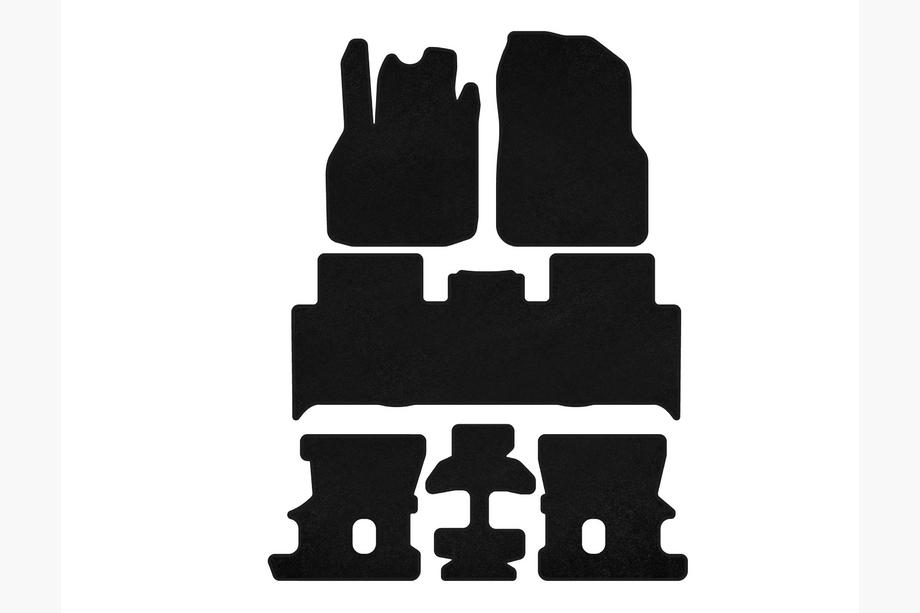 Renault Scenic/Grand 2003-2009 Textil Fußmatten Premium (3 Reihen, schwarz) Image