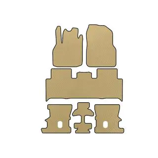 EVA Fußmatten (3 Reihen, Beige)