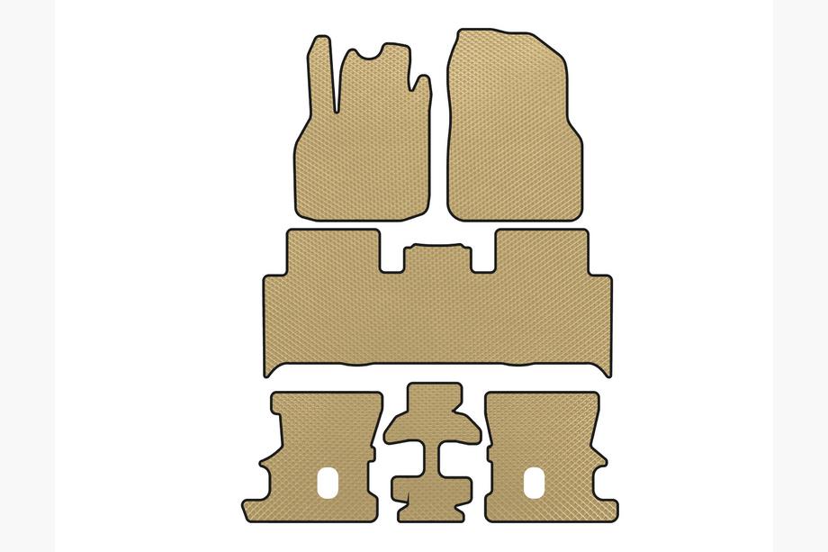 Renault Scenic/Grand 2003-2009 EVA Fußmatten (3 Reihen, Beige) Image