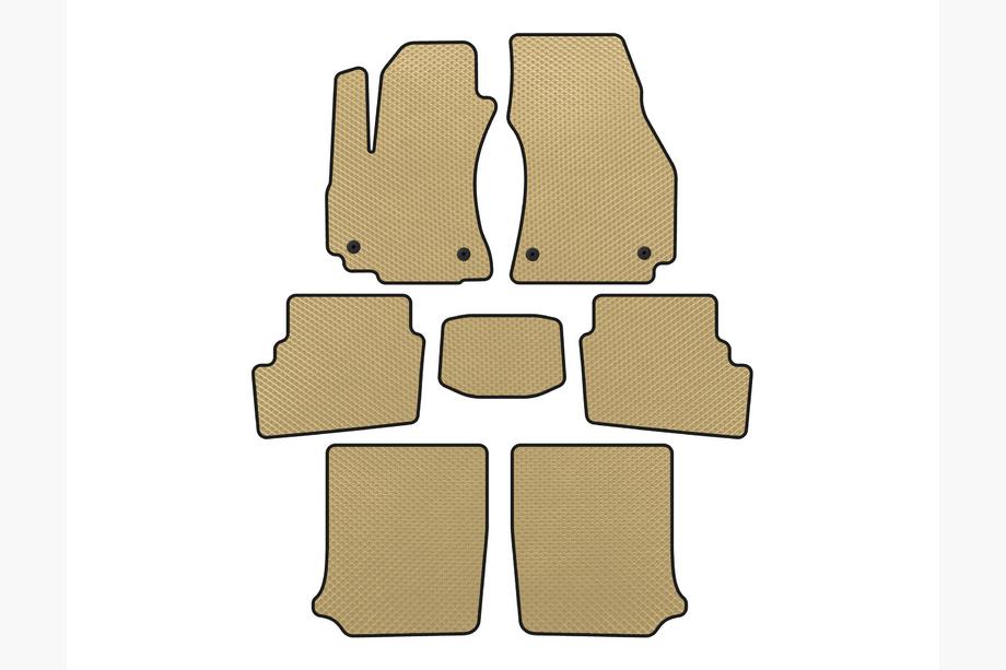 Opel Zafira A 1998-2005 EVA Fußmatten (3 Reihen, 2003-2005, 7-Sitzer, Beige) Image