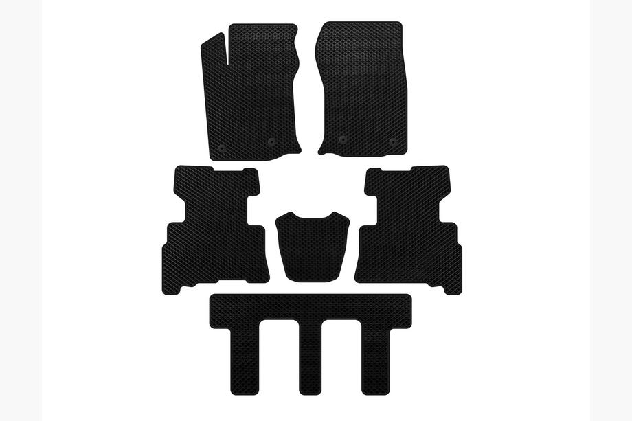 Toyota 4Runner 2009-2024 EVA Fußmatten (3 Reihen, 2014-2024, 7-Sitzer, Schwarz) Image