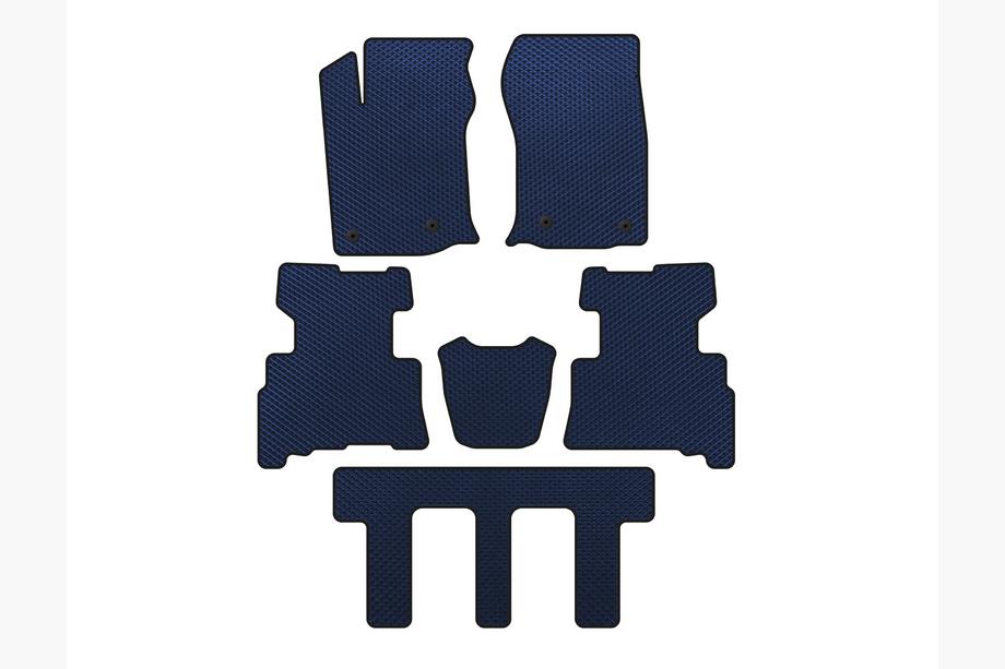 Toyota 4Runner 2009-2024 EVA Fußmatten (3 Reihen, 2014-2024, 7-Sitzer, Blau) Image