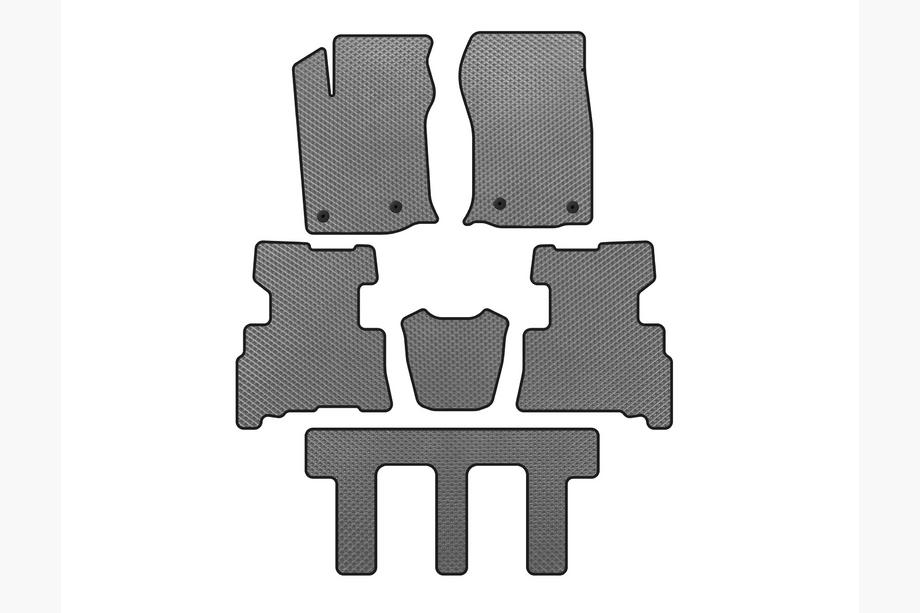 Toyota 4Runner 2009-2024 EVA Fußmatten (3 Reihen, 2014-2024, 7-Sitzer, Grau) Image