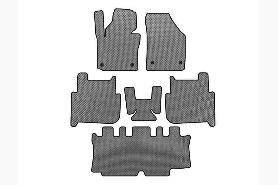 Volkswagen Touran 2003-2010 EVA Fußmatten (3 Reihen, 2006-2010, 7-Sitzer, Grau) Image