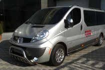 Renault Trafic 2001–2015 Frontbügel WT003-4 (Edelstahl) Mit Renault Schriftzug Foto 3
