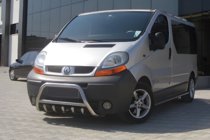 Renault Trafic 2001–2015 Frontbügel WT003-4 (Edelstahl) Mit Renault Schriftzug Foto 2