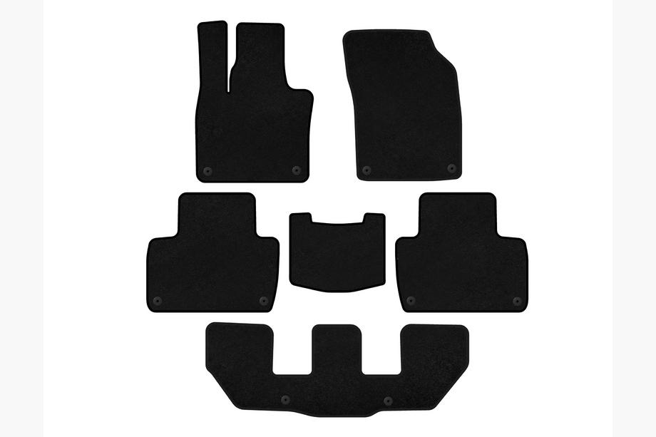 Volvo XC90 2015- Textil Fußmatten Premium (3 Reihen, Schwarz) Image