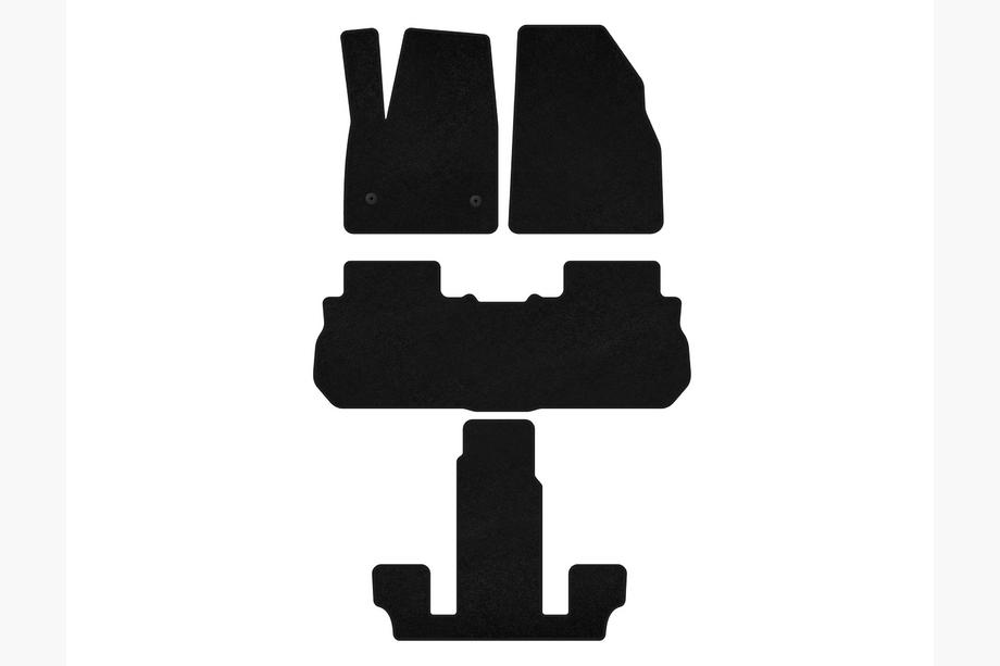 GMC Acadia 2017- Textil Fußmatten Classic (3 Reihen, 2017-2019, Schwarz) Image