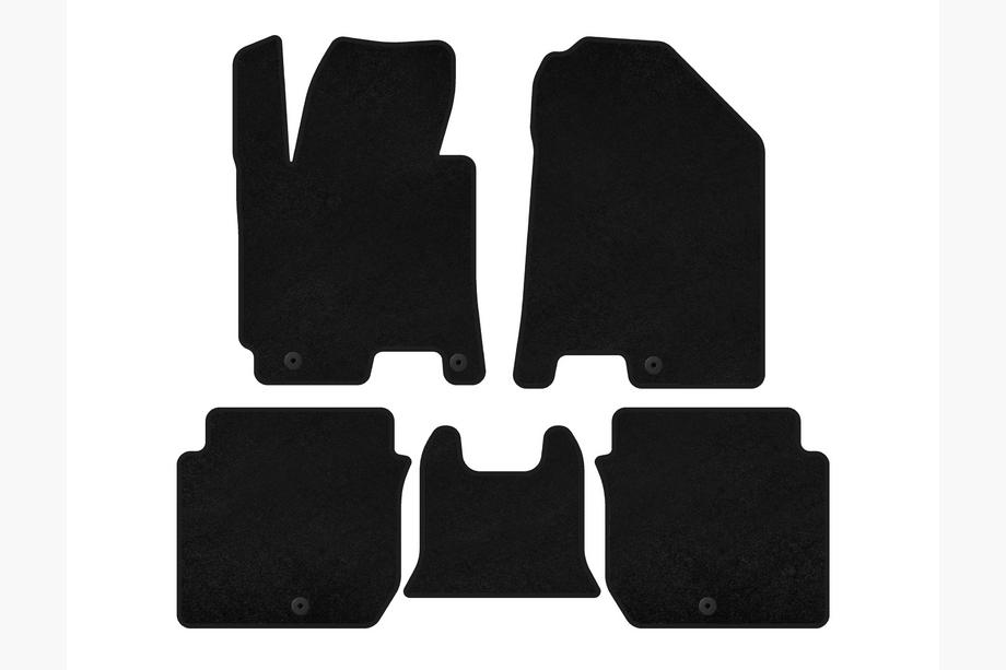 Kia Forte 2008–2024 Textil Fußmatten Deluxe (2016-2018, Schwarz) Image