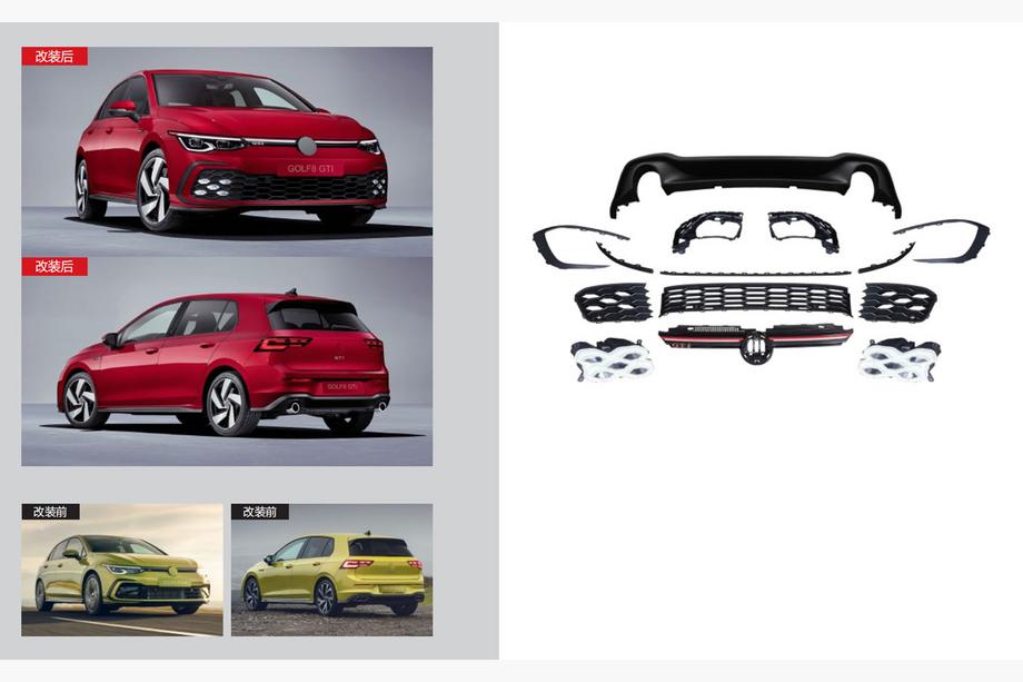 Volkswagen Golf 8 2019- GTI Bodykit Set (Für R-Line) Image